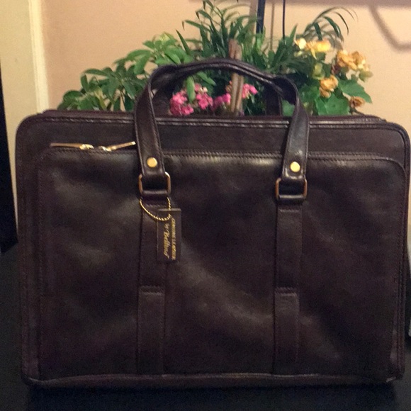bellino leather briefcase